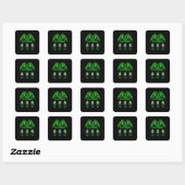 Skeleton Hands Classic Design Vierkante Sticker (Vel)