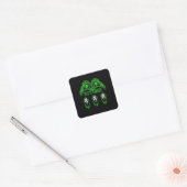 Skeleton Hands Classic Design Vierkante Sticker (Envelop)
