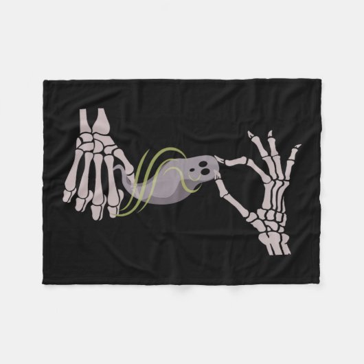 Skeleton Hands Ghost Spooky Halloween Fleece Deken (Voorkant (Horizontaal))