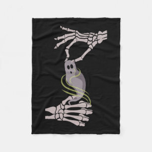 Skeleton Hands Ghost Spooky Halloween Fleece Deken
