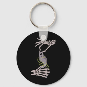 Skeleton Hands Ghost Spooky Halloween Sleutelhanger