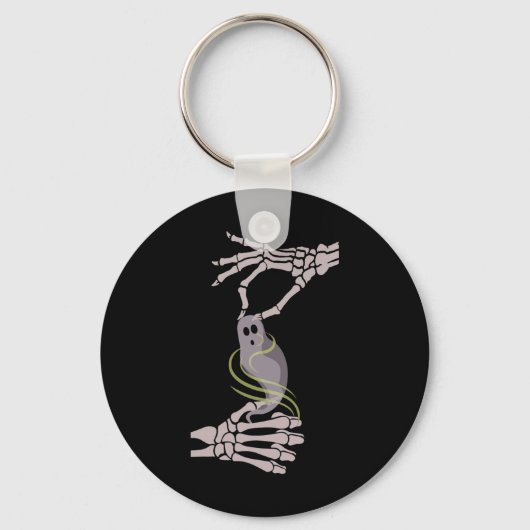 Skeleton Hands Ghost Spooky Halloween Sleutelhanger (Voorkant)