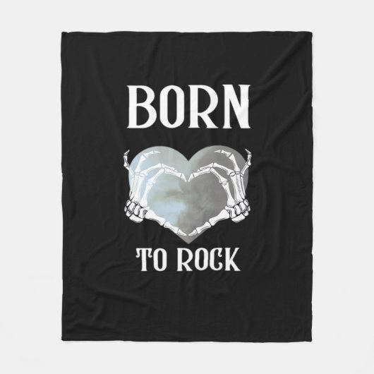 Skeleton Hands Grey Heart Graphic voor Classic Fleece Deken (Voorkant)