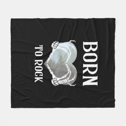 Skeleton Hands Grey Heart Graphic voor Classic Fleece Deken (Voorkant (Horizontaal))