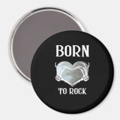 Skeleton Hands Grey Heart Graphic voor Classic Magneet (Voorkant / Achterkant)