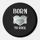 Skeleton Hands Grey Heart Graphic voor Classic Magneet (Voorkant)