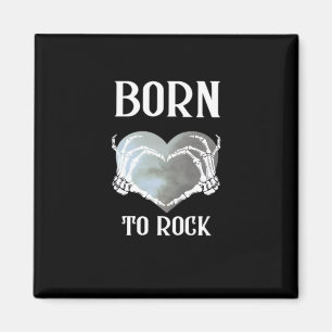 Skeleton Hands Grey Heart Graphic voor Classic Magneet