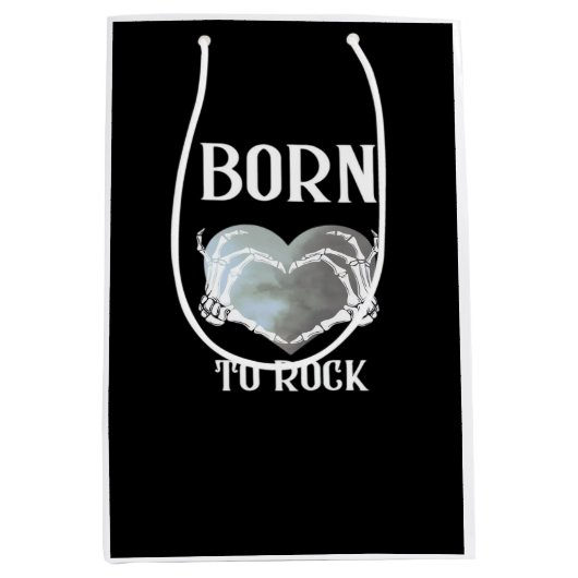 Skeleton Hands Grey Heart Graphic voor Classic Medium Cadeauzakje (Voorkant)