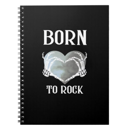 Skeleton Hands Grey Heart Graphic voor Classic Notitieboek (Voorkant)
