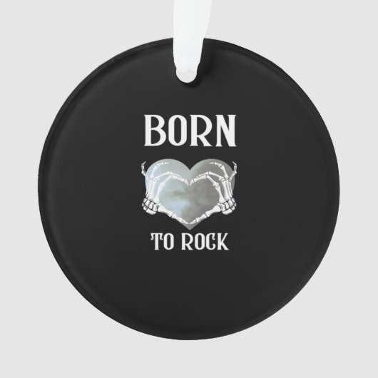 Skeleton Hands Grey Heart Graphic voor Classic Ornament (voorkant)