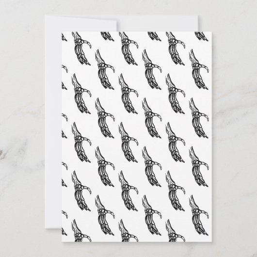 Skeleton Hands Halloween Birthday Party Kaart (Achterkant)