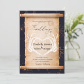 Skeleton Hands Halloween Wedding Kaart (Staand voorkant)