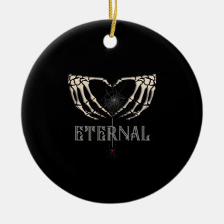 Skeleton Hands Heart Classic Keramisch Ornament