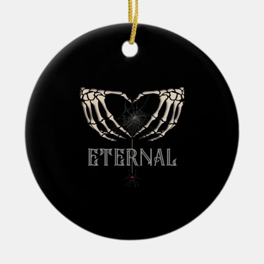 Skeleton Hands Heart Classic Keramisch Ornament (Voorkant)