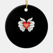 Skeleton Hands Heart Classic Keramisch Ornament (Voorkant)