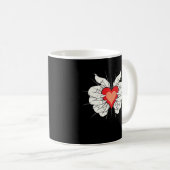 Skeleton Hands Heart Classic Koffiemok (Voorkant rechts)