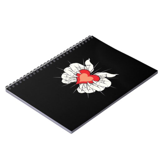 Skeleton Hands Heart Classic Notitieboek (Linkerzijde)