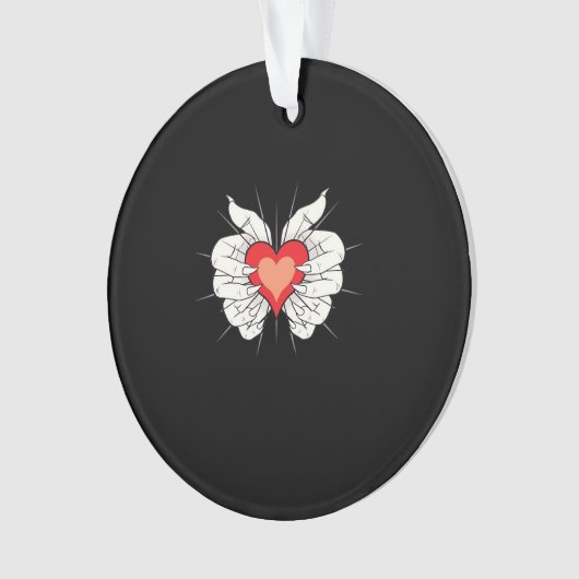 Skeleton Hands Heart Classic Ornament (voorkant)