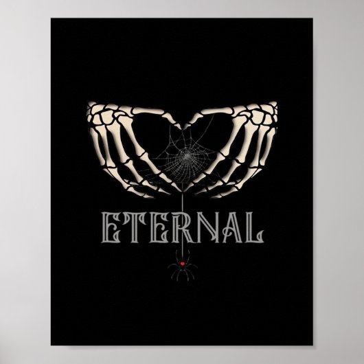 Skeleton Hands Heart Classic Poster (Voorkant)