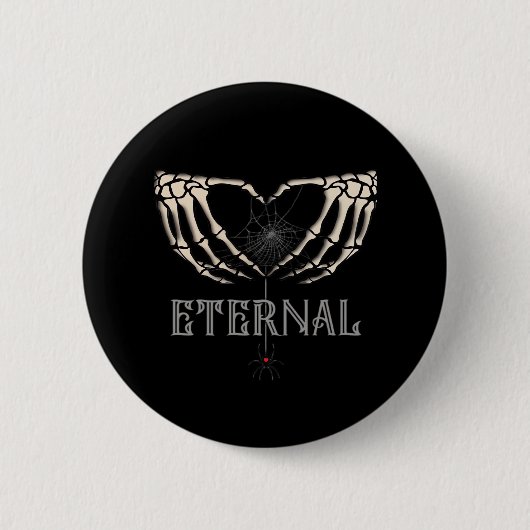 Skeleton Hands Heart Classic Ronde Button 5,7 Cm (Voorkant)