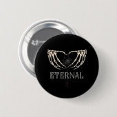 Skeleton Hands Heart Classic Ronde Button 5,7 Cm (Voorkant /achterkant)