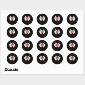 Skeleton Hands Heart Classic Ronde Sticker (Vel)