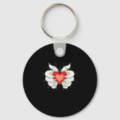 Skeleton Hands Heart Classic Sleutelhanger (Voorkant)