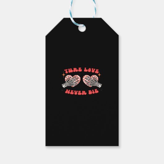 Skeleton Hands Heart Design Classic Cadeaulabel (Voorkant)