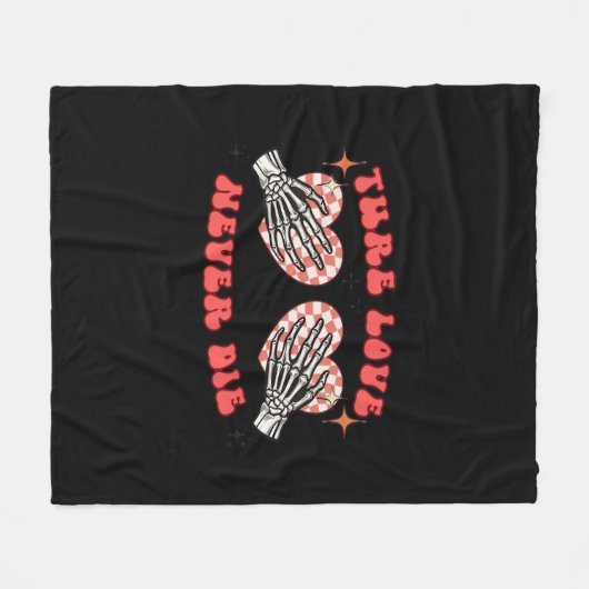 Skeleton Hands Heart Design Classic Fleece Deken (Voorkant (Horizontaal))