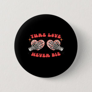 Skeleton Hands Heart Design Classic Ronde Button 5,7 Cm