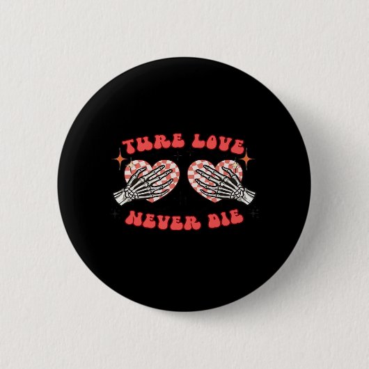 Skeleton Hands Heart Design Classic Ronde Button 5,7 Cm (Voorkant)