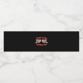 Skeleton Hands Heart Design Classic Waterfles Etiket (Enkel label)