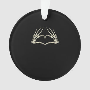 Skeleton Hands Heart Funny Halloween Mannen Vrouwe Ornament