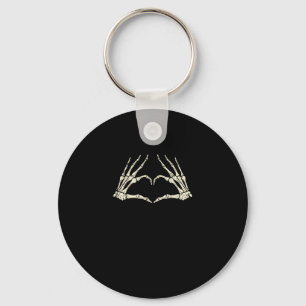 Skeleton Hands Heart Funny Halloween Mannen Vrouwe Sleutelhanger