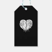 Skeleton Hands Heart – Gothic Heart Classic Cadeaulabel (Voorkant)