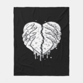 Skeleton Hands Heart – Gothic Heart Classic Fleece Deken (Voorkant)