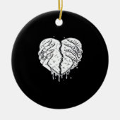 Skeleton Hands Heart – Gothic Heart Classic Keramisch Ornament (Voorkant)