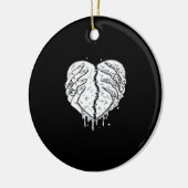 Skeleton Hands Heart – Gothic Heart Classic Keramisch Ornament (Links)