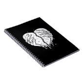 Skeleton Hands Heart – Gothic Heart Classic Notitieboek (Rechterzijde)