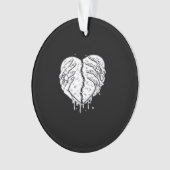 Skeleton Hands Heart – Gothic Heart Classic Ornament (voorkant)