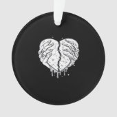 Skeleton Hands Heart – Gothic Heart Classic Ornament (voorkant)