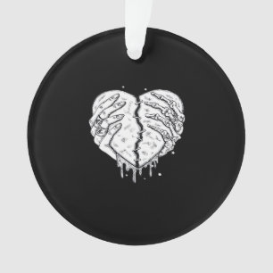 Skeleton Hands Heart – Gothic Heart Classic Ornament
