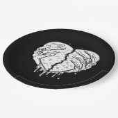 Skeleton Hands Heart – Gothic Heart Classic Papieren Bordje (Gekanteld)