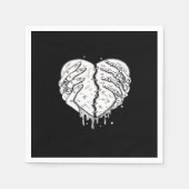 Skeleton Hands Heart – Gothic Heart Classic Servet (Voorkant)