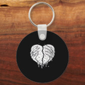 Skeleton Hands Heart – Gothic Heart Classic Sleutelhanger (Voorkant)