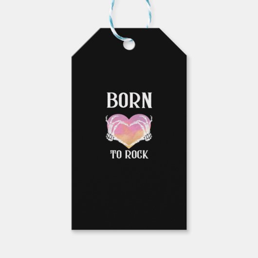 Skeleton Hands Heart Graphic voor Classic Cadeaulabel (Voorkant)
