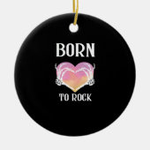 Skeleton Hands Heart Graphic voor Classic Keramisch Ornament (Voorkant)