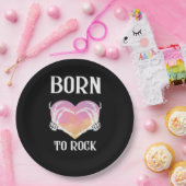 Skeleton Hands Heart Graphic voor Classic Papieren Bordje (Feest)