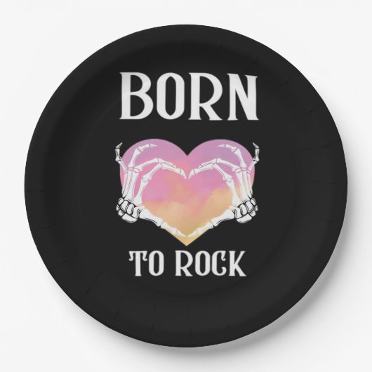 Skeleton Hands Heart Graphic voor Classic Papieren Bordje (Voorkant)