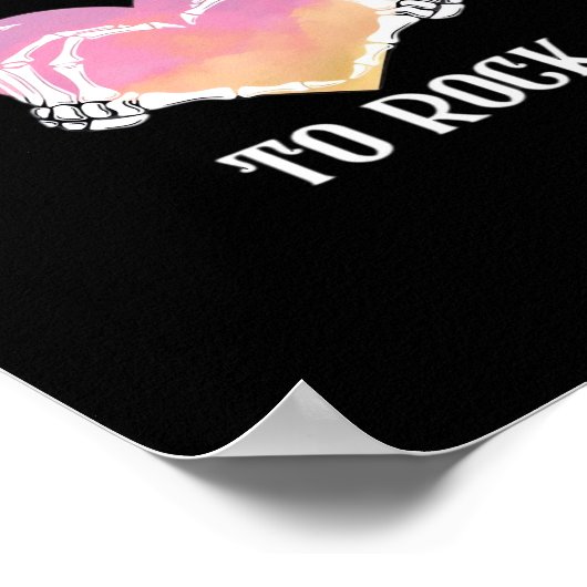 Skeleton Hands Heart Graphic voor Classic Poster (Hoek)